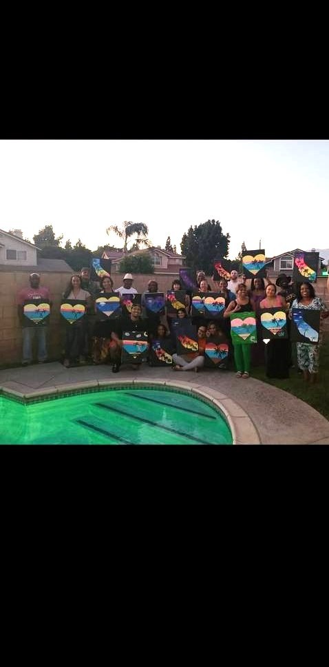 Big outdoor class by the pool